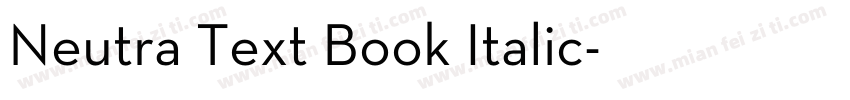 Neutra Text Book Italic字体转换